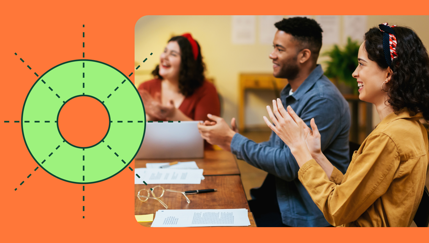 Bonus Structure Examples, image of wheel and people clapping