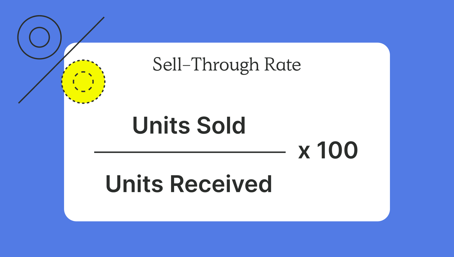sell-through rate formula
