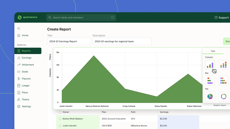 quotapath sales compensation reporting options