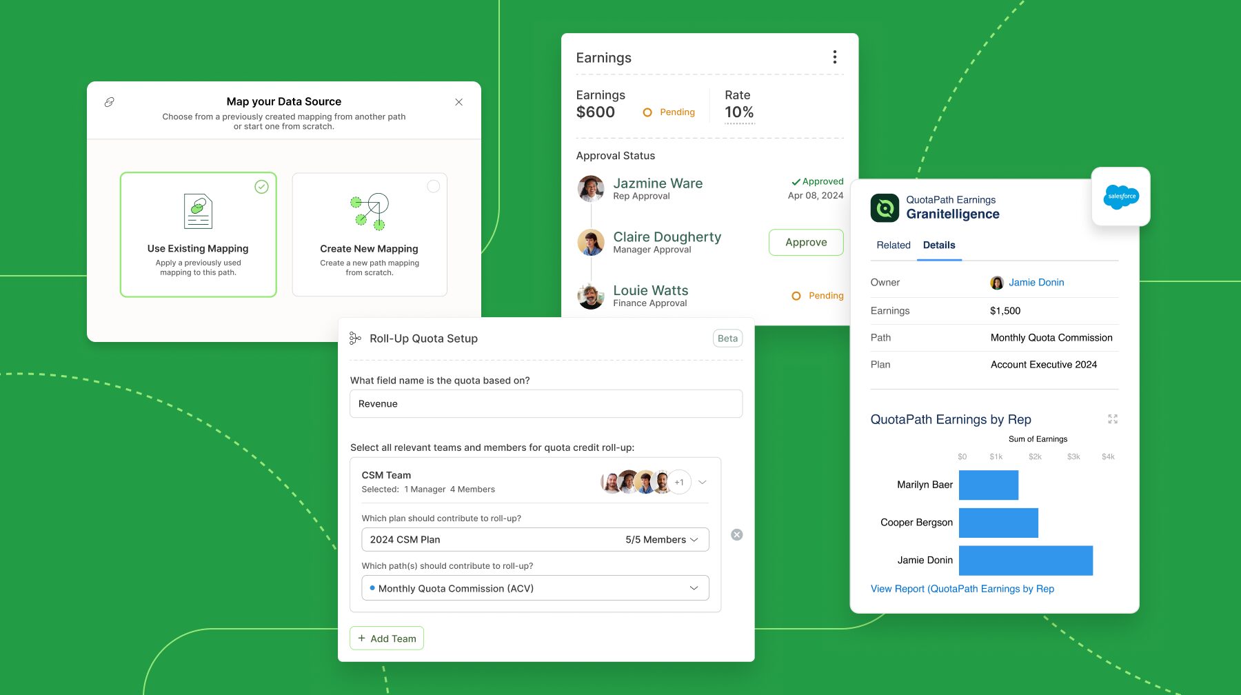 adaptable commission tracking software quotapath features