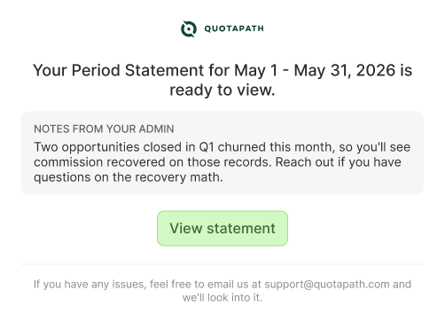 period statement payment statement