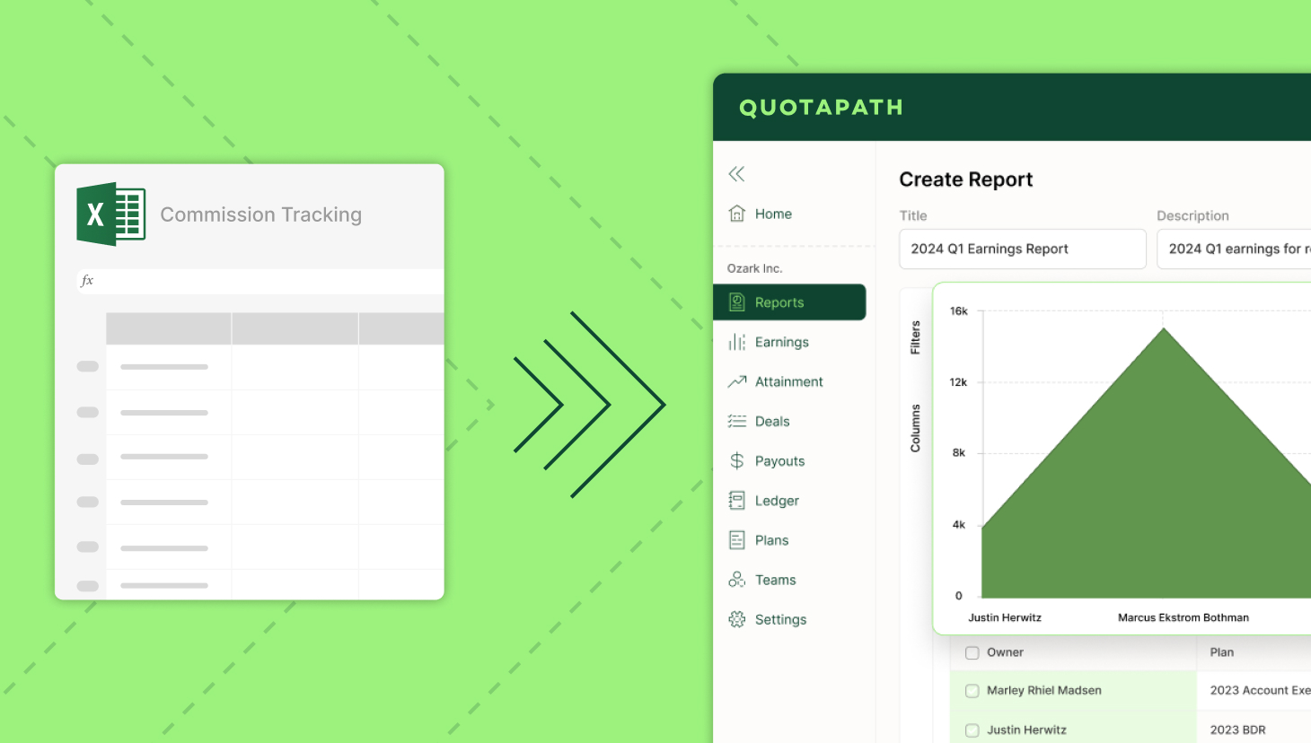 commission tracking migration from spreadsheets