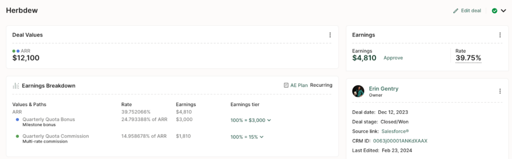 earnings breakdown quotapath