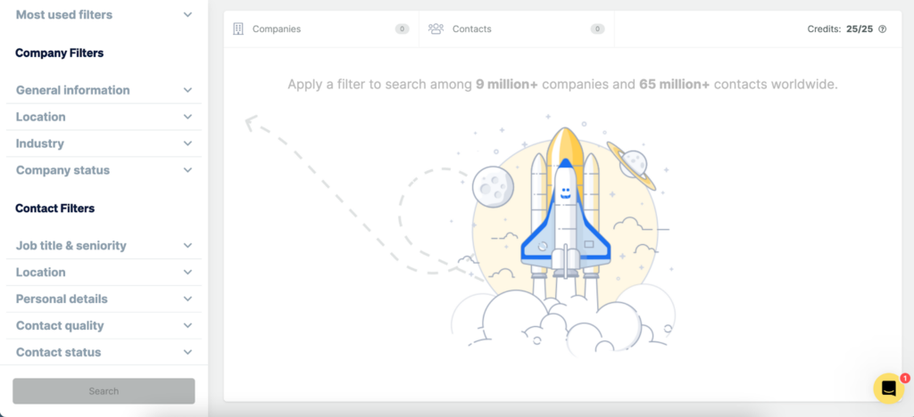 company and contact filers
