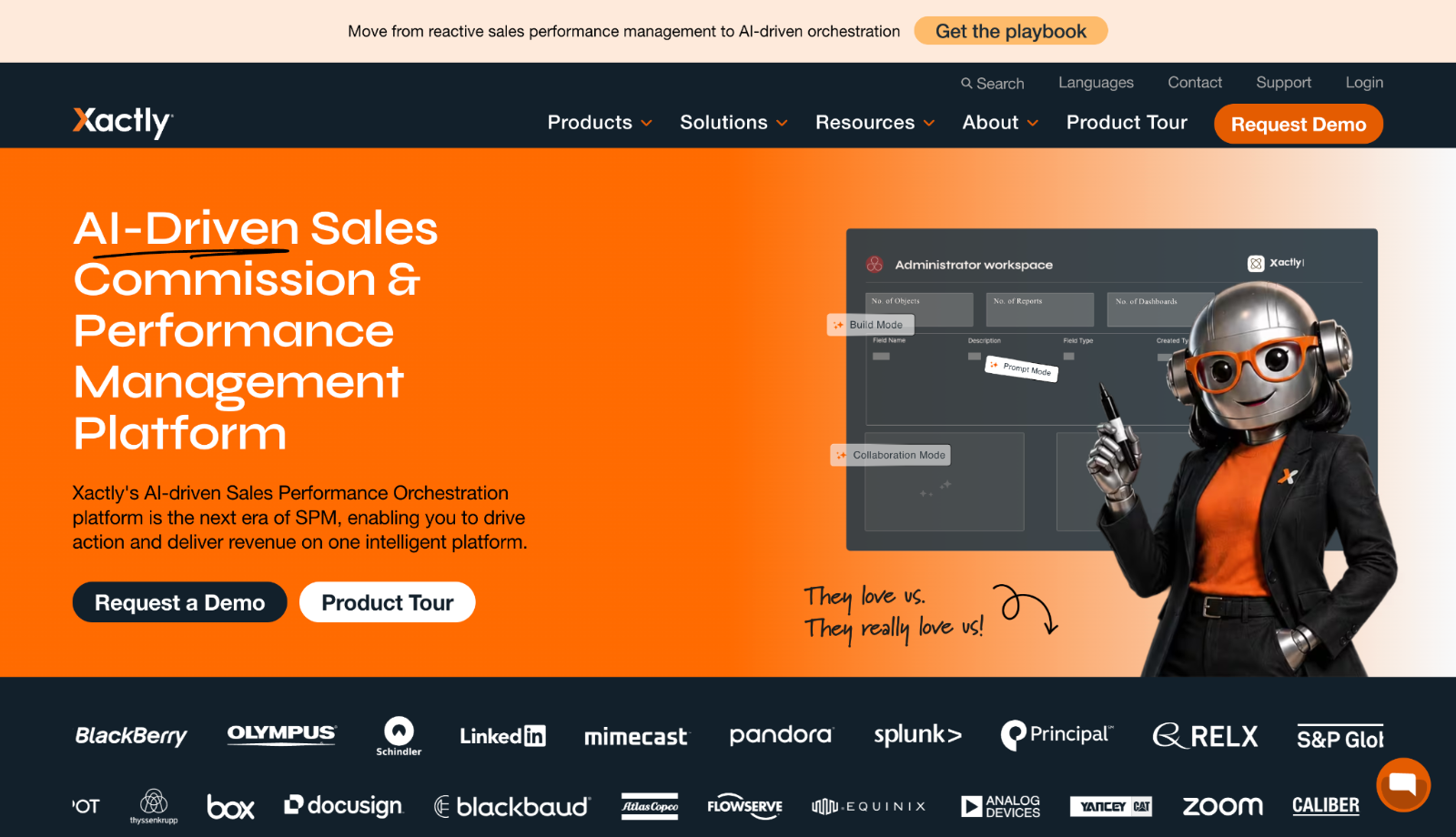 Xactly homepage